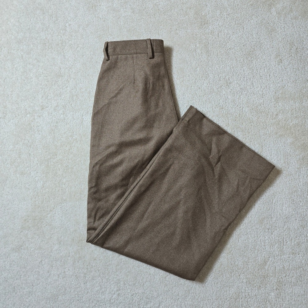 AG x EmRata Wide-Leg Trousers – Brown – Size 27